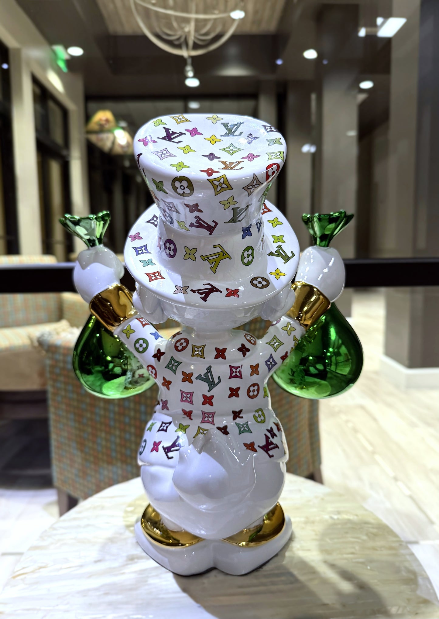 Billionaire Scrooge McDuck - LV Money Bags Pop Art Sculpture