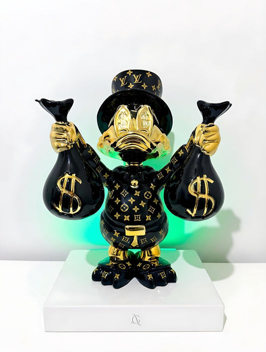 Sr. Scrooge McDuck Edición Black LV Money Bags Pop Art